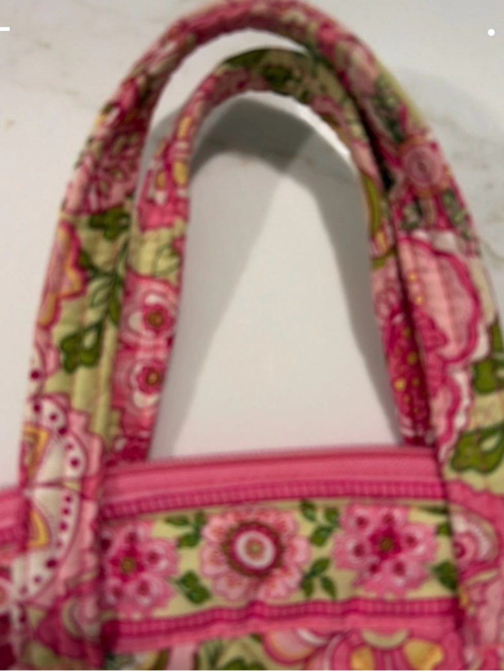 Quilted Pink Floral Tote Bag Vera Bradley - Picture 8 of 9